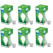 Philips 12-Watt Glass LED Bulb | Full Glow Energy Saver 1200 Lumen Frosted Diffused LED Bulb | Base -B22 | Crystal White,Pack of 6