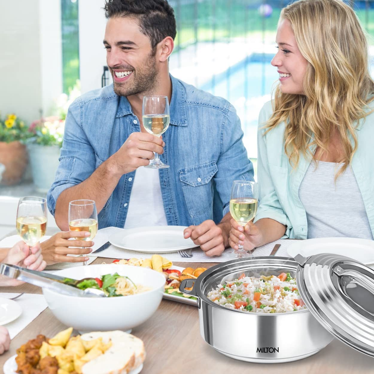 MILTON Galaxia Set of 3 Insulated SS Casserole (1.2, 2.09, 2.45 L)
