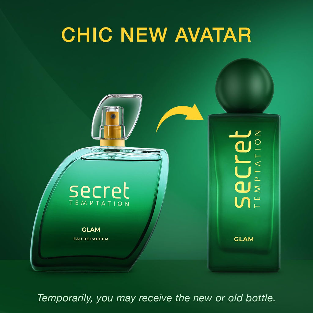Secret Temptation Glam Perfume for Women, 100ml | Premium Perfume with Long-Lasting Scent | Elegant & Classy Fragrance |Gift for Women