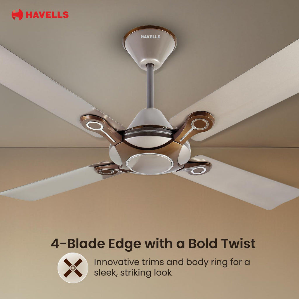 Havells Leganza 4 Blade 1200mm Ceiling Fan (Mist Honey)