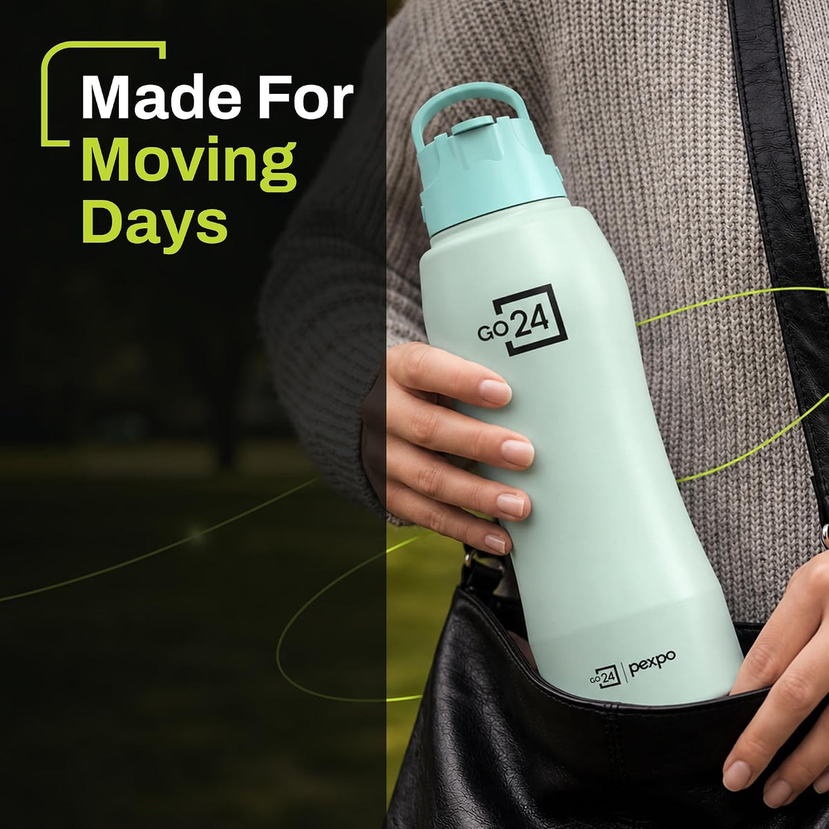 Stainless Steel Water Bottle Belly Sea Green 750ml