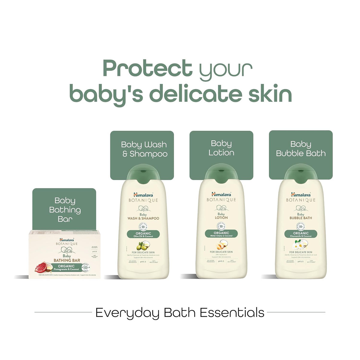 Himalaya Botanique Baby Bubble Bath|Organic|Pediatrician Tested|200 ml