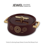 CELLO Jewel NX Insulated Casserole Set of 3 Pcs (500ml, 1000ml, 1500ml) Burgundy |