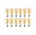 Gesto 4W E27 E26 Base Edison Bulb | 15000 Light Hours | Hanging LED Warm White 2700K Antique Vintage Filament Bulbs (Pack of 12)