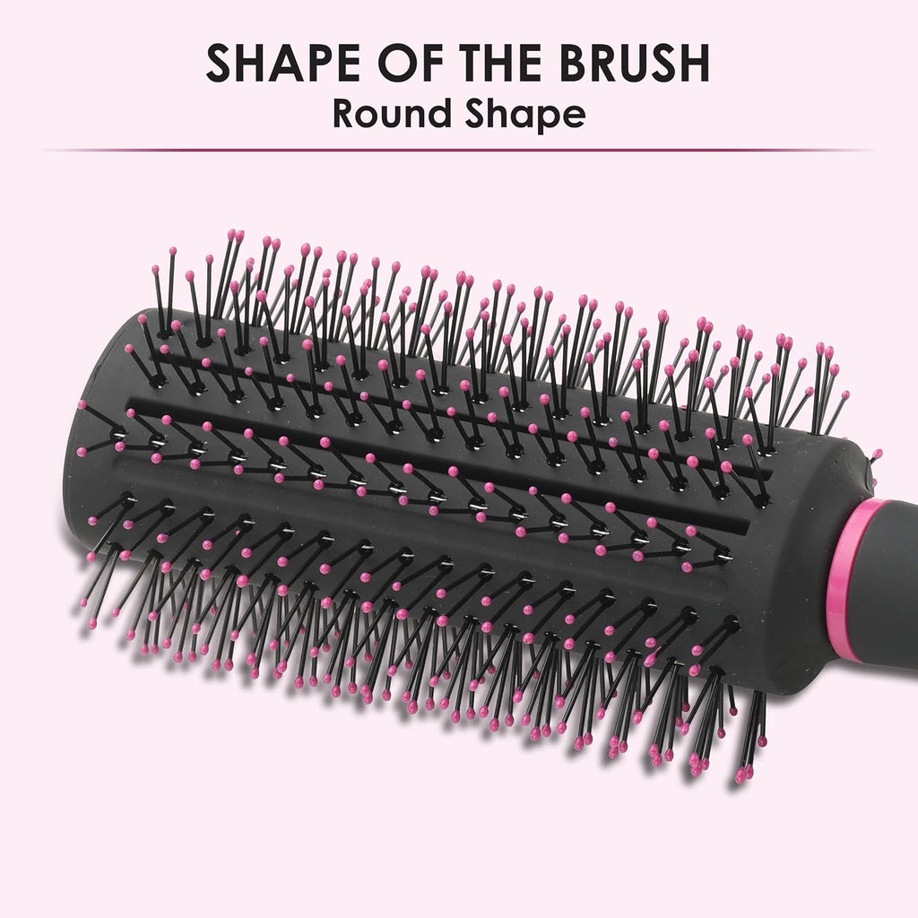 AGARO Delight Round Hair Brush with Strong & flexible boar bristles having Anti static ball tips