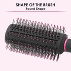 AGARO Delight Round Hair Brush with Strong & flexible boar bristles having Anti static ball tips