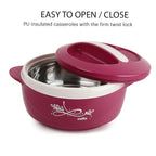 CELLO Sapphire Insulated Casserole Hot Pot For Kitchen 1250 ml Pink |