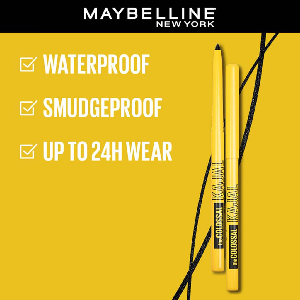 Maybelline New York Kajal, Black, Matte Finish