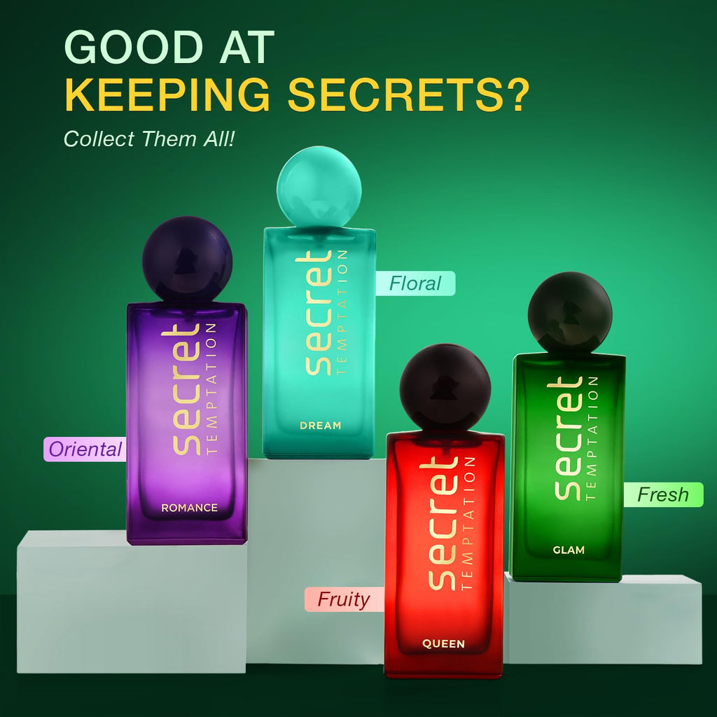 Secret Temptation Glam Perfume for Women, 100ml | Premium Perfume with Long-Lasting Scent | Elegant & Classy Fragrance |Gift for Women