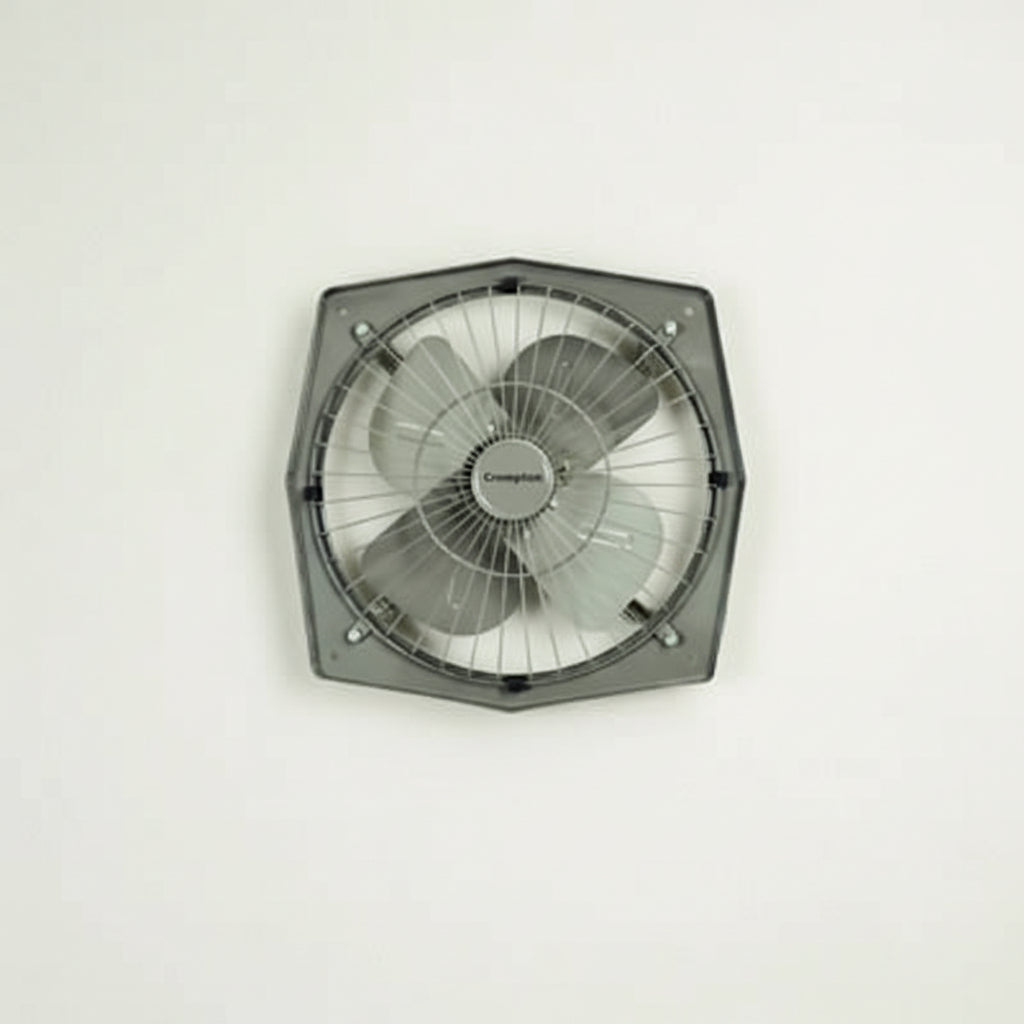 Crompton Transair 6 inch Anti-Rust Metal Body Exhaust (Ventilation) Fan | Sturdy Metal Body & Blades | Front Guard | 320 CMH Superior Air Flow | 2 Year Warranty | Grey
