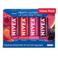 Nivea Lip Care Fruit Variety Pack - Tinted Lip Balm For Beautiful, Soft Lips - Pack Of 4, Multicolor