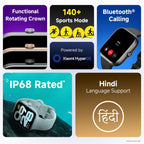 REDMI Watch Move 1.85 Premium AmoLED,14 Day Battery,Best Accuracy,Dual Core Processor Smartwatch (Black Drift Strap, Free Size)