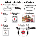 Hawkins 6.5 Litre Contura Pressure Cooker, Handi Inner Lid Cooker, Silver (HC65) Aluminium