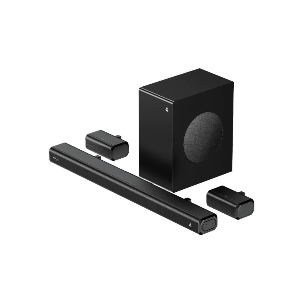 boAt Aavante Prime 5.1 5000D, Cinematic Dolby Audio, 500W Signature Sound, 5.1-CH, Multiple Ports, EQ Modes & Remote, Bluetooth Sound bar, Home Theatre Soundbar Speaker (Premium Black)