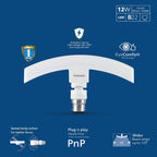 Philips Stellar Bright 12W B22 Curvy LED T-Bulb,1260lm,Cool Daylight, Pack of 4