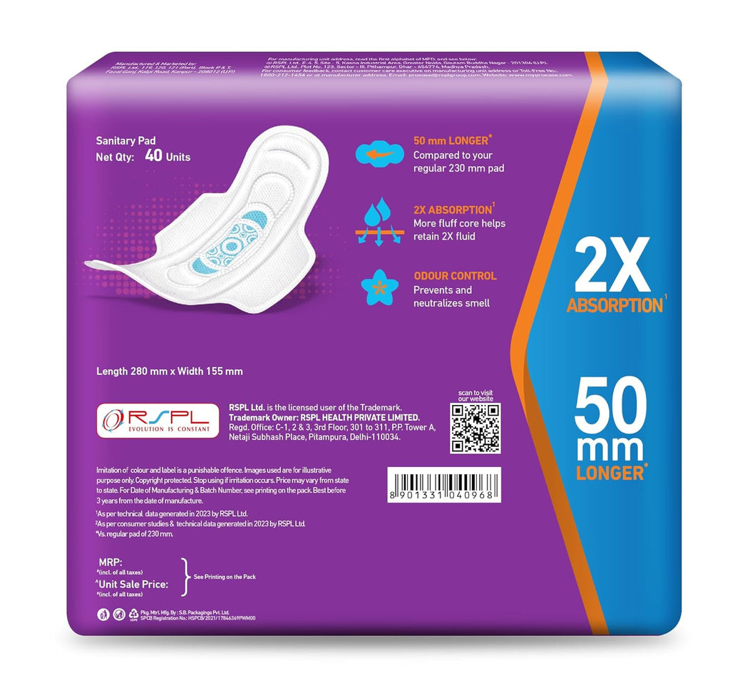 Pro Ease Go XL | 40 Pads | Sanitary Pads for Women