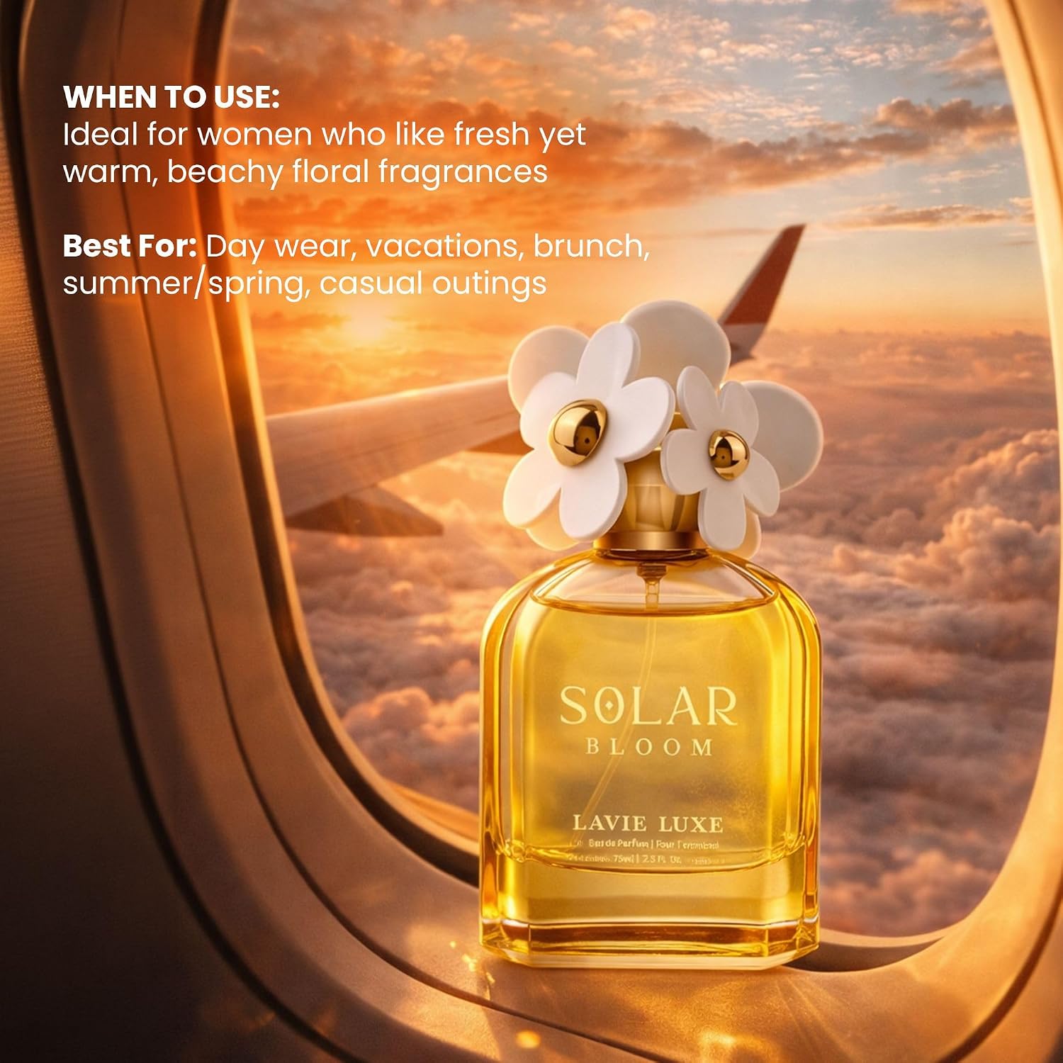Lavie Luxe Solar Bloom Eau De Parfum | Luxury Collection 75ml Perfume | Perfume for Women