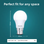 PHILIPS 12W Dimmable LED Bulb | Cool White 6500K | B22 Base | Adjustable Brightness LED Light | Energy Efficient & Versatile Lighting | Pack of 4