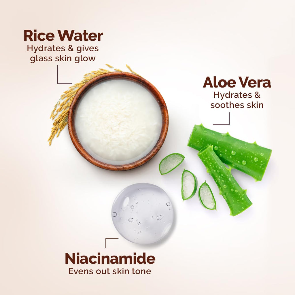 Mamaearth Rice Oil-Free Face Moisturizer With Rice Water & Niacinamide for Glass Skin - 150 g