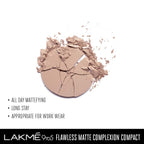 Lakme 9 to 5 Flawless Matte Complexion Compact Powder,8g