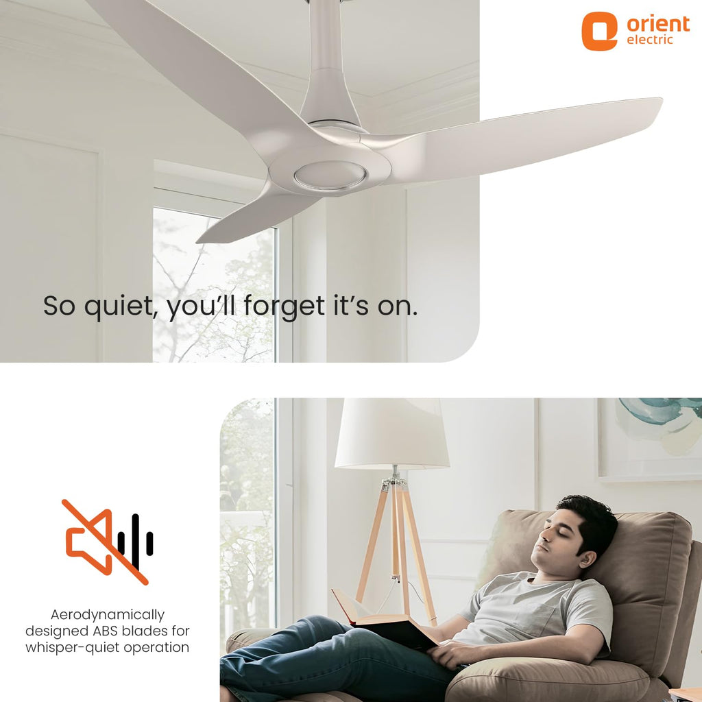 Orient Electric Newly Launched Aeroquiet Neu 1230mm Ceiling Fan for Home| BEE 2 Star Rated Energy Efficient Fan | Rust-proof ABS blade |2 Years Warranty by...