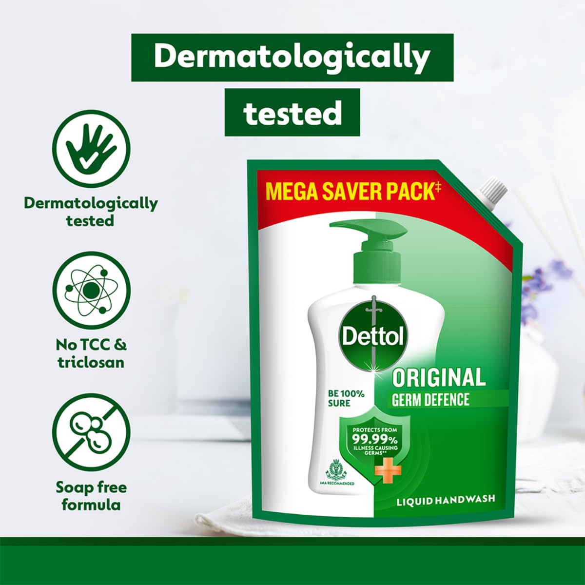 Dettol Liquid Handwash Refill - Original Hand Wash- 1350ml