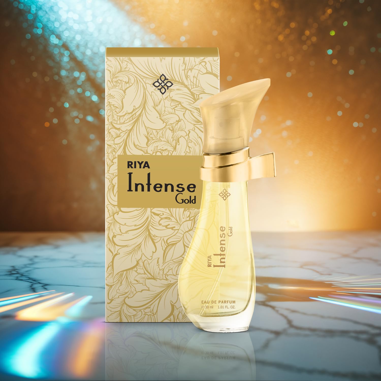 Riya Intense Gold Eau De Parfum For Men & Women | Fresh Fruit & Floral Scent | Long-lasting Upto 8 hours - 30ml