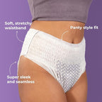 Nua Comfort Period Panties (L-XL) | Pack of 5 | Disposable | 360° Coverage | Zero Irritation | 4X Comfort | for Heavy Flow | No rashes | Leakproof | Seamless | 100% Toxic-Free White