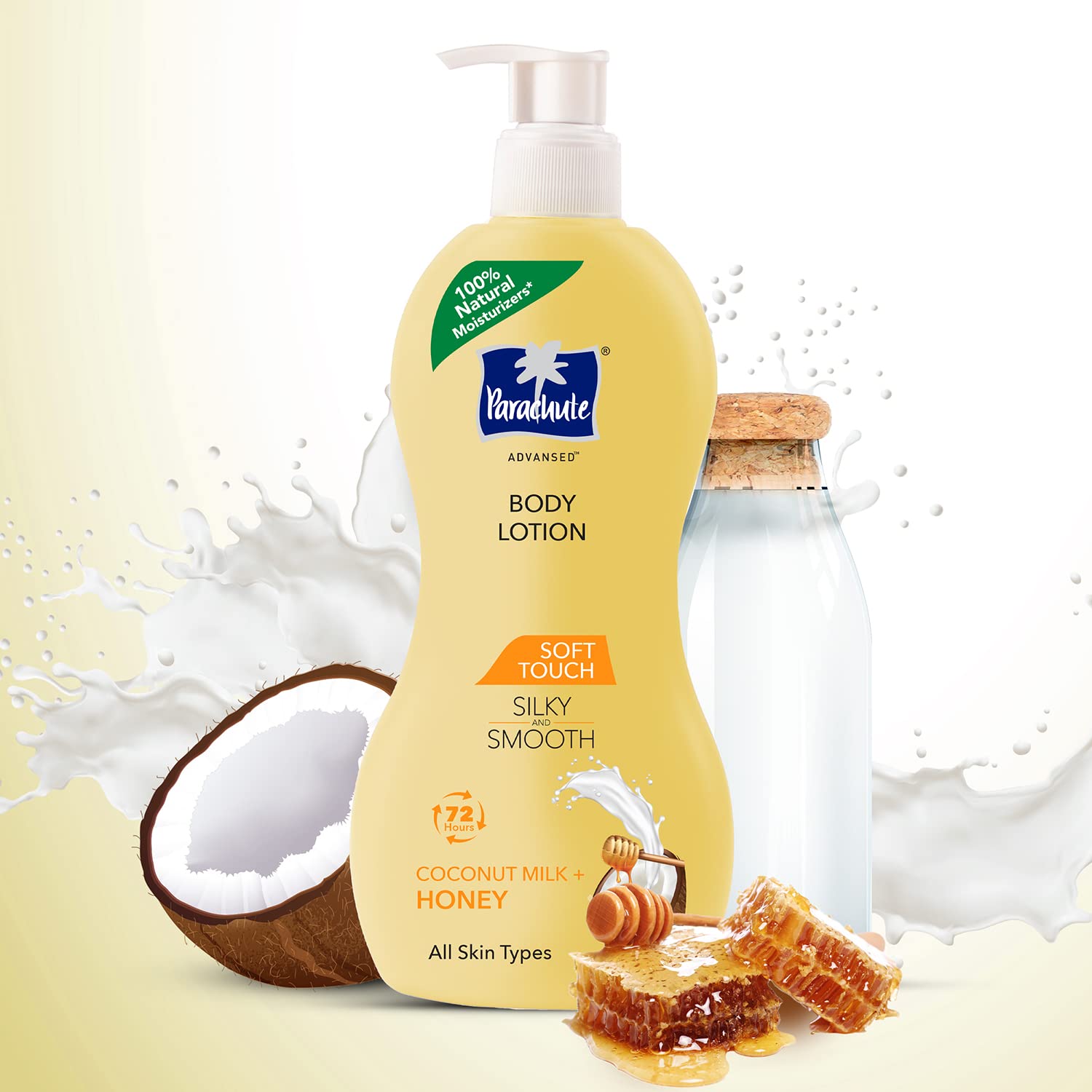 Parachute Advansed Soft Touch Body Lotion, 400ml & Parachute Advansed Deep Nourish Body Lotion for Women & Men, Dry Skin, 250ml | Pure Coconut Milk, 100% Natural, 72h Moisturisation