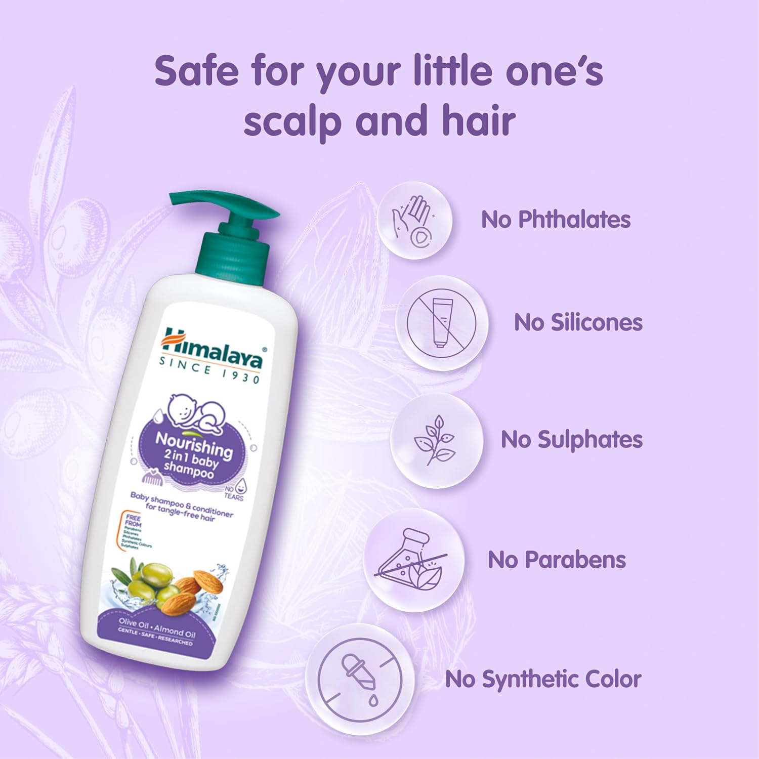 Himalaya Nourishing 2in1 Baby Shampoo 400ml (Pack of 2)