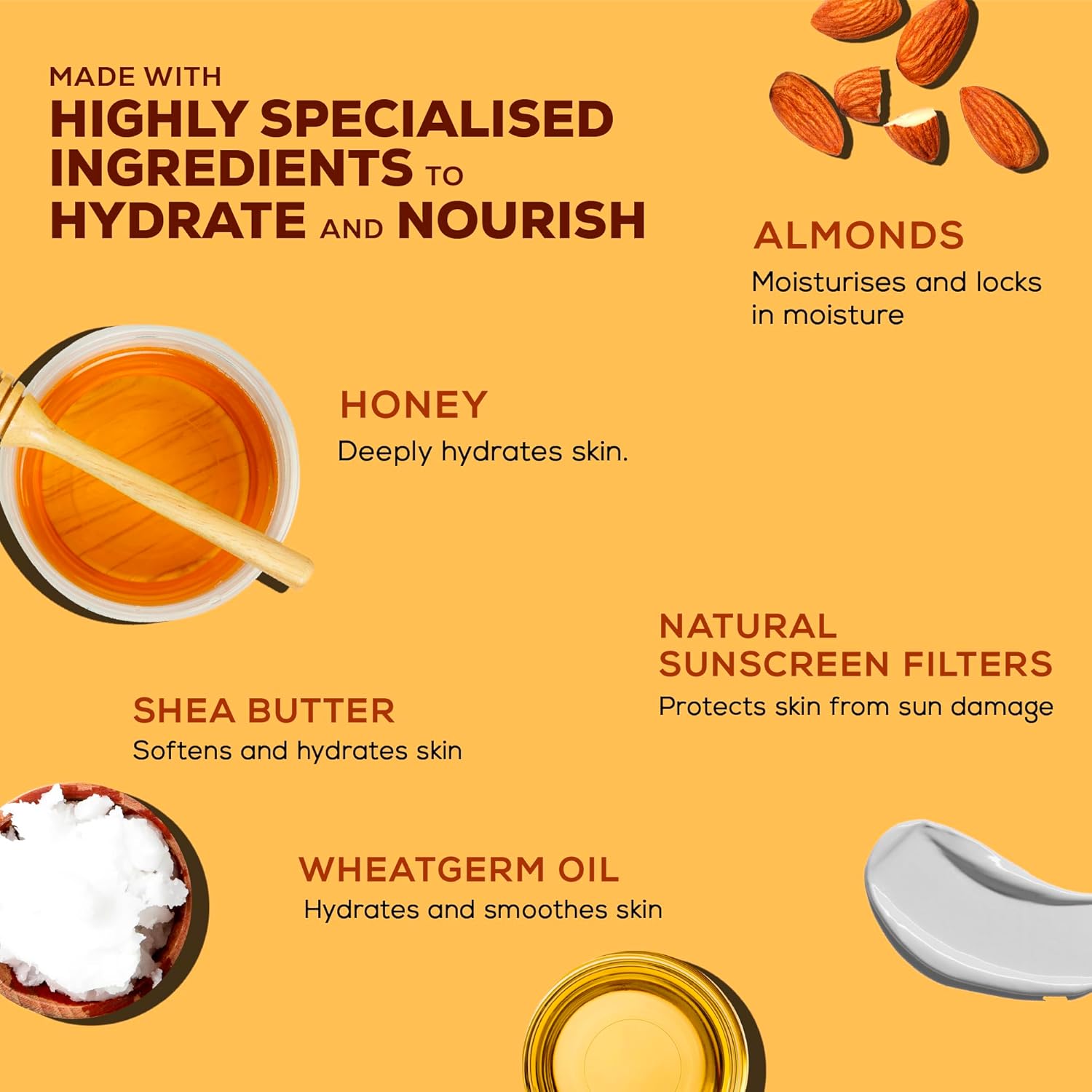 Joy Honey & Almonds Advanced Nourishing Lightweight Summer Body Lotion 500ml
