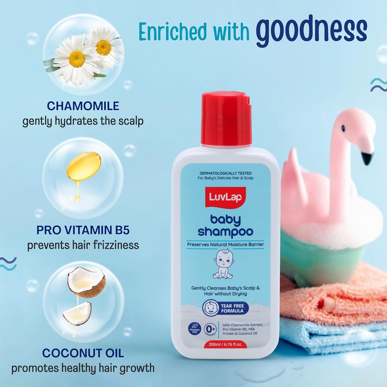 LuvLap Milky Soft Baby Shampoo - 200ml