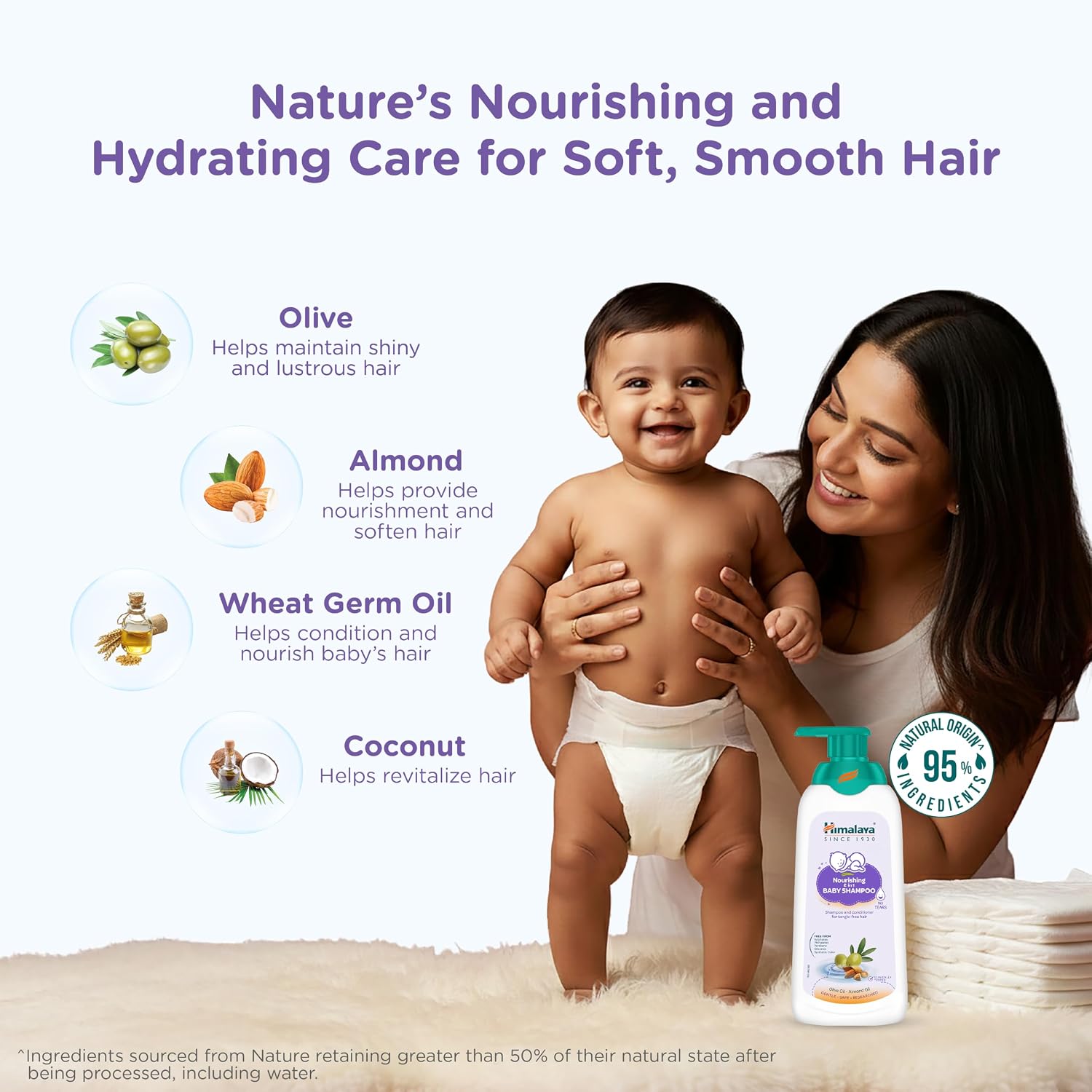 Himalaya 2-in-1 Nourishing Baby Shampoo+Conditioner (400ml)