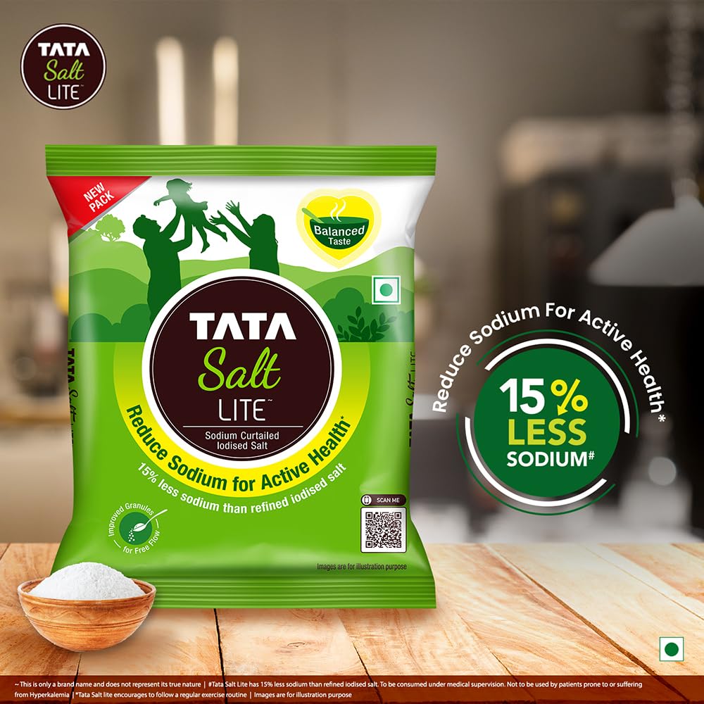 Tata Salt Lite, Low Sodium, 1kg Visit the TATA SALT Store