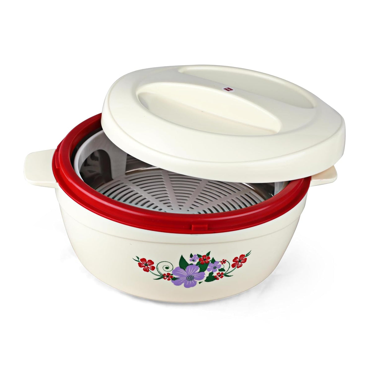 Cello Roti Plus Insulated Casserole Hot Pot Box Case with Lid 2000 ml Red |