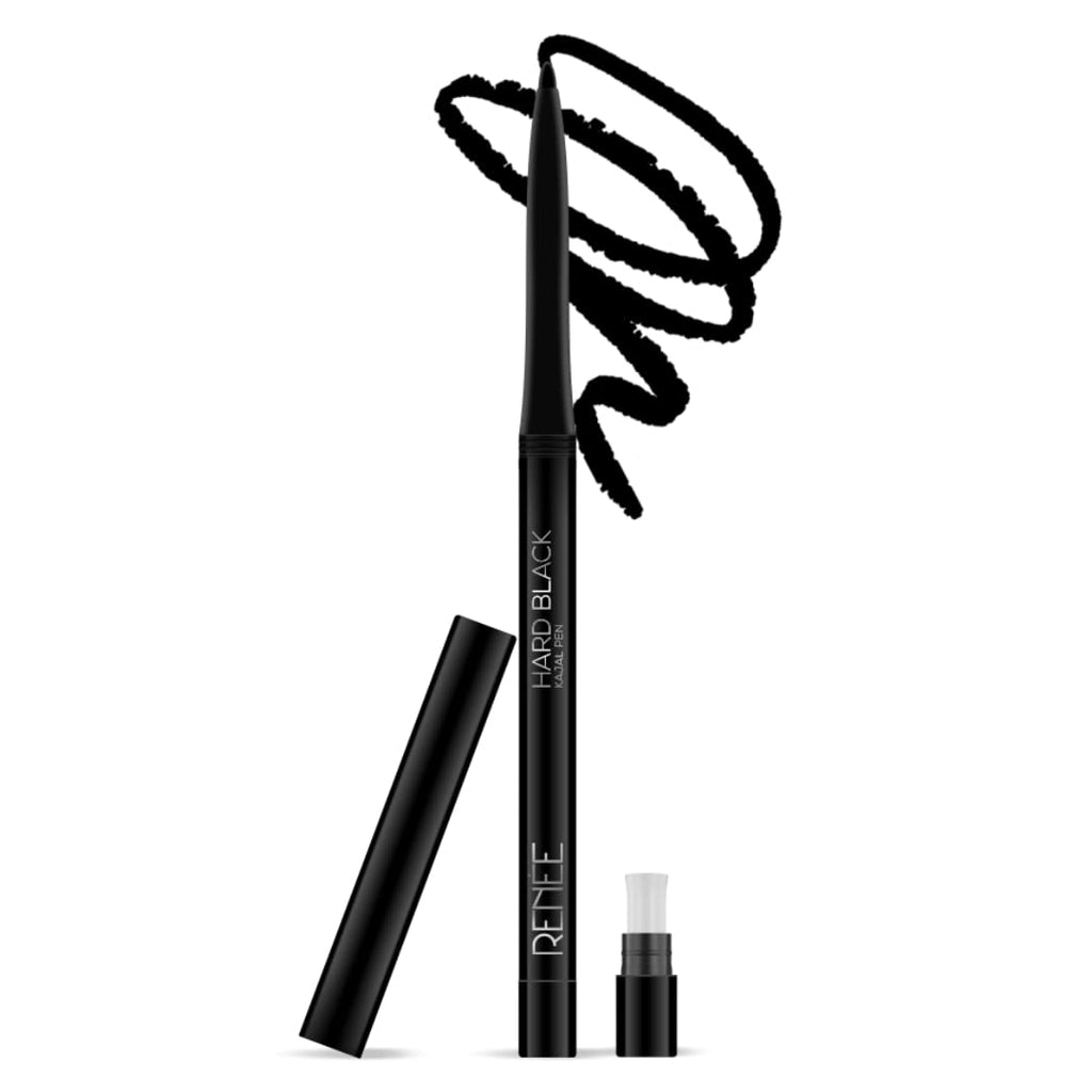 RENEE Hard Black Kajal Pen with Sharpener | 24 Hrs Stay