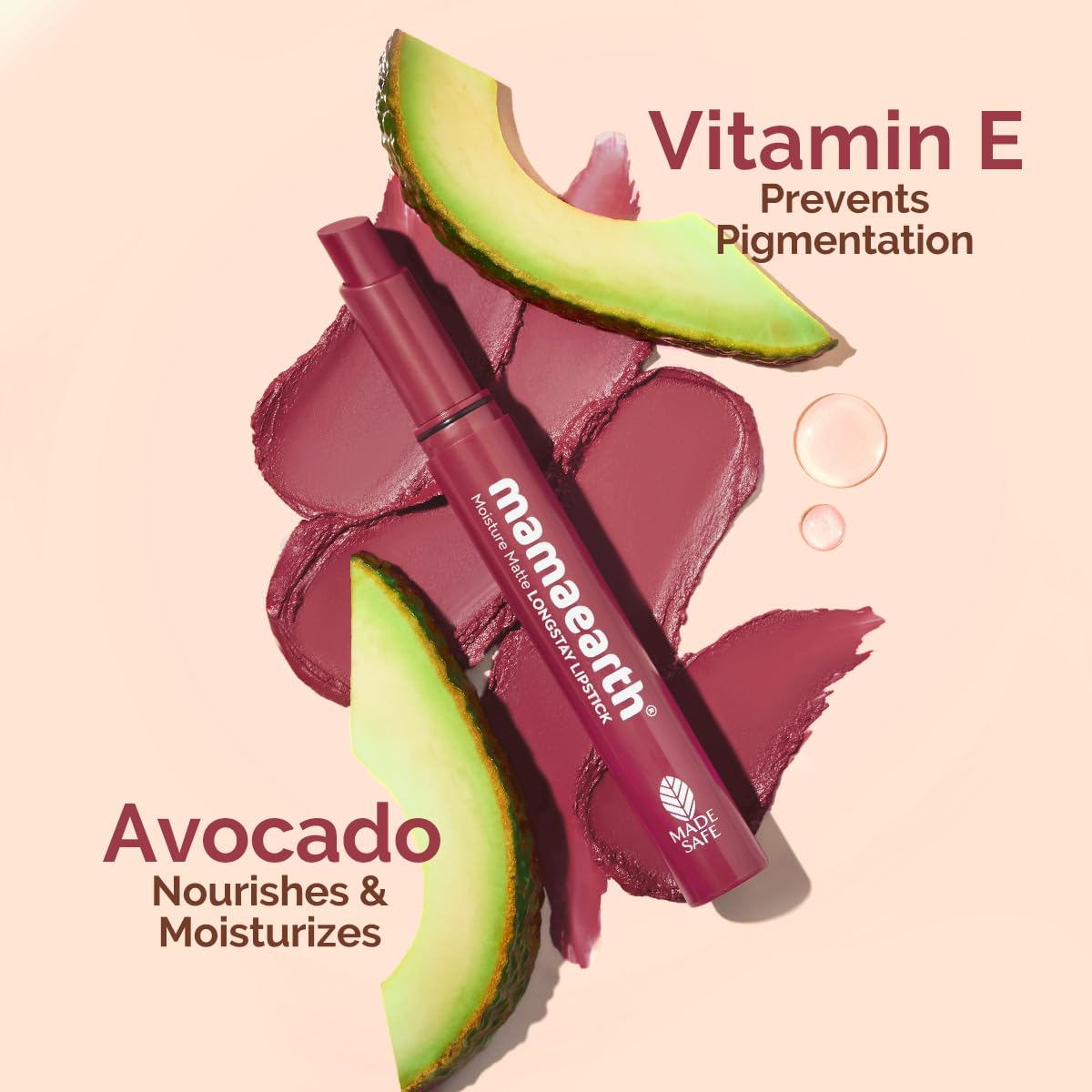 Mamaearth Moisture Matte Longstay Lipstick,2g