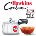 Hawkins Aluminium Pressure Cooker, 2L, 3L and 5L, Silver Combo