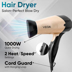 Vega Miss Versatile Styling Set Straightener, Curler & Dryer Gift Combo for Women, 1000W Hair Dryer with 2 Head/Speed Setting, Hair Straightener &...