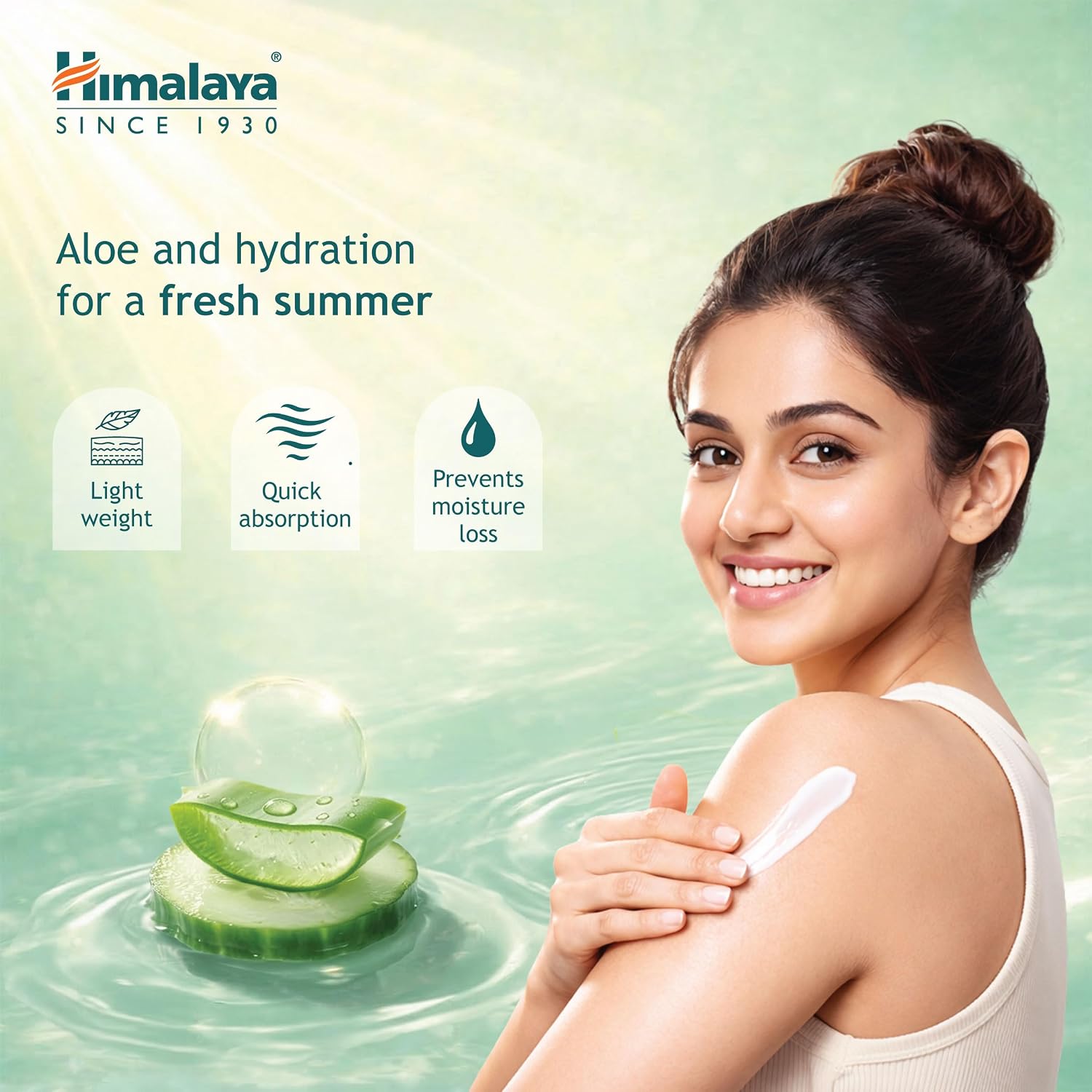 Himalaya Aloe & Cucumber Refreshing Serum Body Lotion| 400ml| Aloe Vera | Cucumber Extracts| Refreshes & Cools Skin | 48 H Moisturization | pH 5.5 | Moisturizes 5 Layers Deep