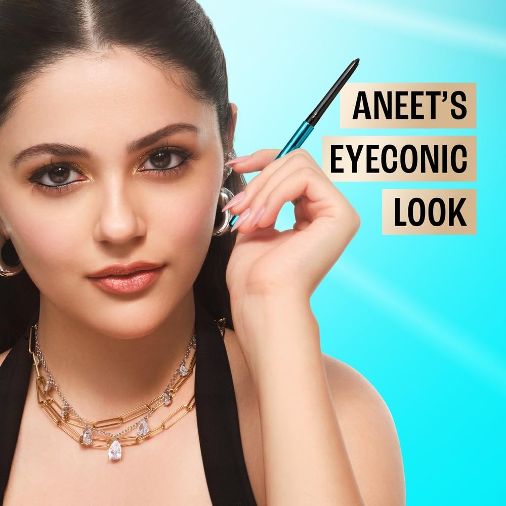 Lakme Eyeconic Kajal, Matte Waterproof Kohl, Smudgeproof Kajal Pencil that lasts 24 Hrs, Midnight Blue, 0.35g