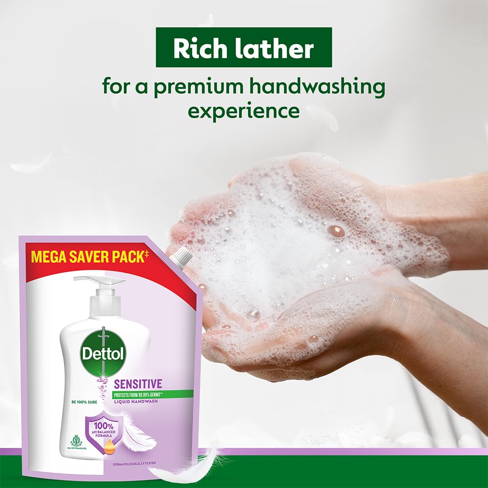 Dettol Liquid Hand wash, Sensitive, 1350ml