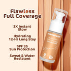 Mamaearth Hydra-Glow Full Coverage Dewy Finish Liquid Foundation With Vitamin C & Turmeric- 30