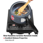 Hawkins 3 Litre Ceramic Nonstick Pressure Cooker, Induction Inner Lid Cooker, Blue (ICC30)