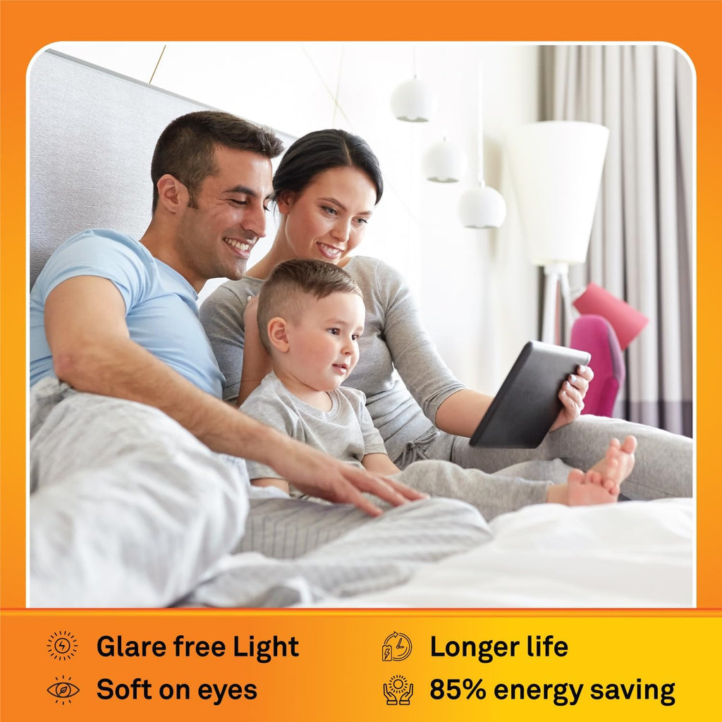 wipro Garnet 12w LED Emergency Bulb | Cool Day White (6500K) | B22 LED Bulb Base | Inverter Bulb for home, with 4 Hours battery back up| Li-ion Battery | Over charging Protection | Pack of 3