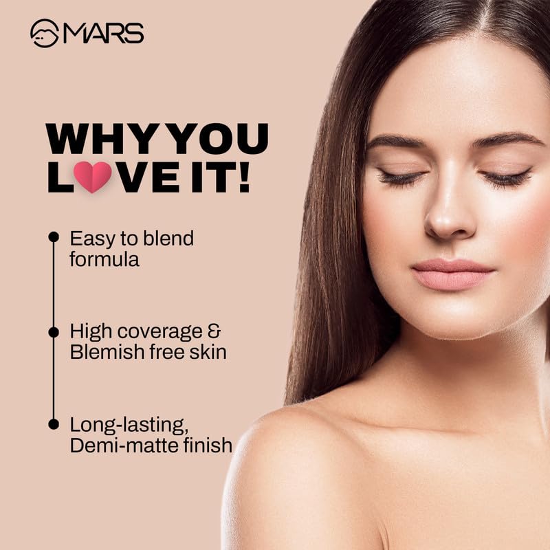 MARS SPF50 PA++++ High Coverage Foundation | Blemish Free & Blendable Makeup