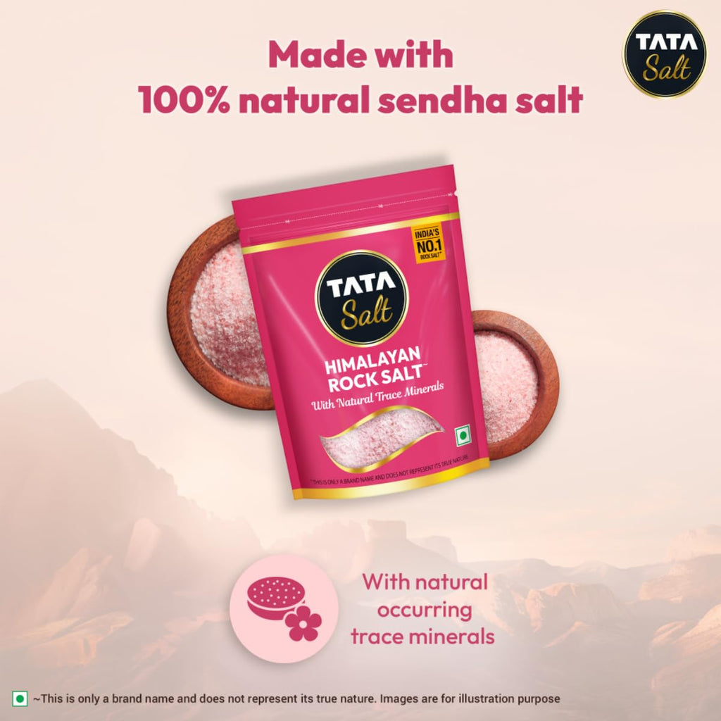 Tata Himalayan Rock Pink Salt, 1kg Pouch,