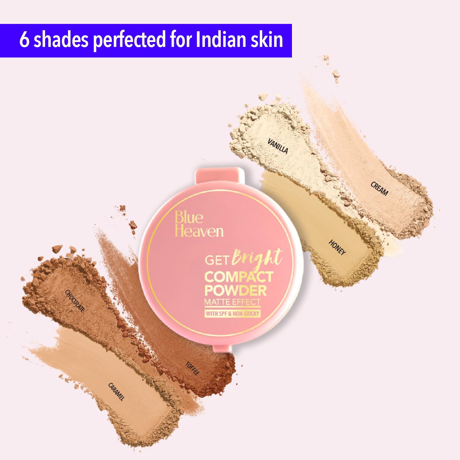 Blue Heaven Get Bright Compact Powder For Women With Spf Sun Protection,16g
