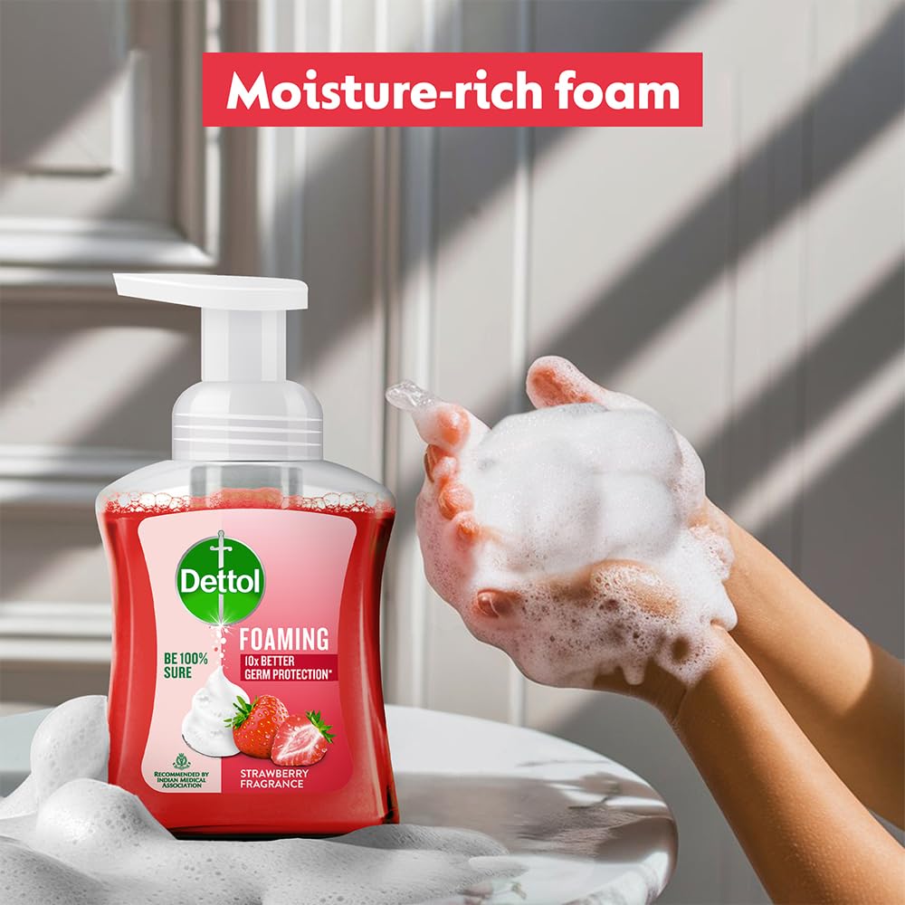 Dettol Foaming Handwash Pump Combo, Aloe Coconut & Strawberry (2 x 250ml)