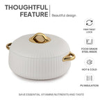 CELLO Aurum Insulated Casserole Hot Pot Box Set of 2 Pcs 1000ml White |